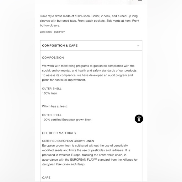 NWOT ZARA TUNIC LINEN DRESS SIZE S OVERSIZED - Picture 9 of 17